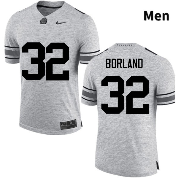 Ohio State Buckeyes Tuf Borland Men's #32 Gray Game Stitched College Football Jersey
